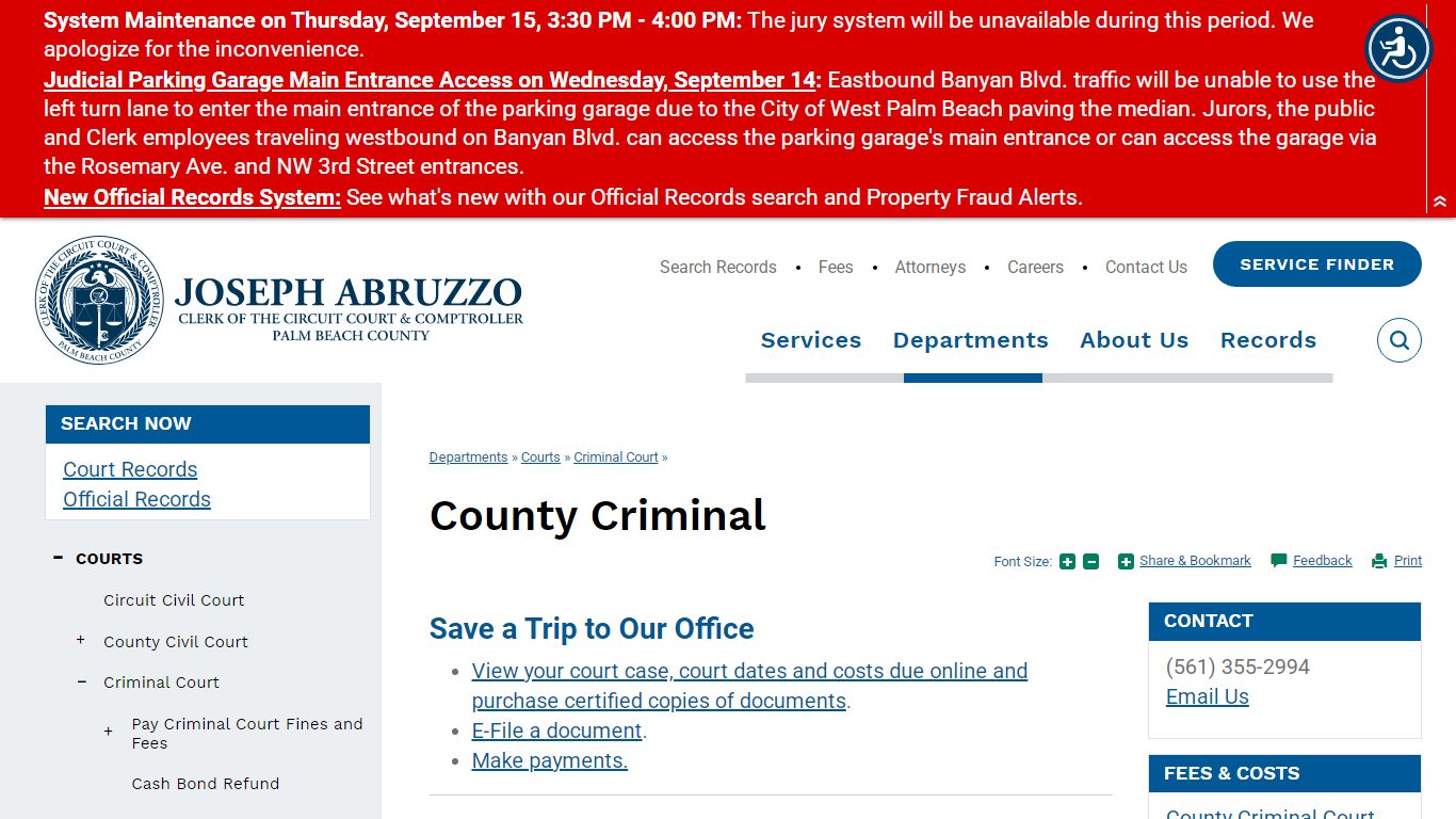 Clerk of the Circuit Court & Comptroller, Palm Beach County